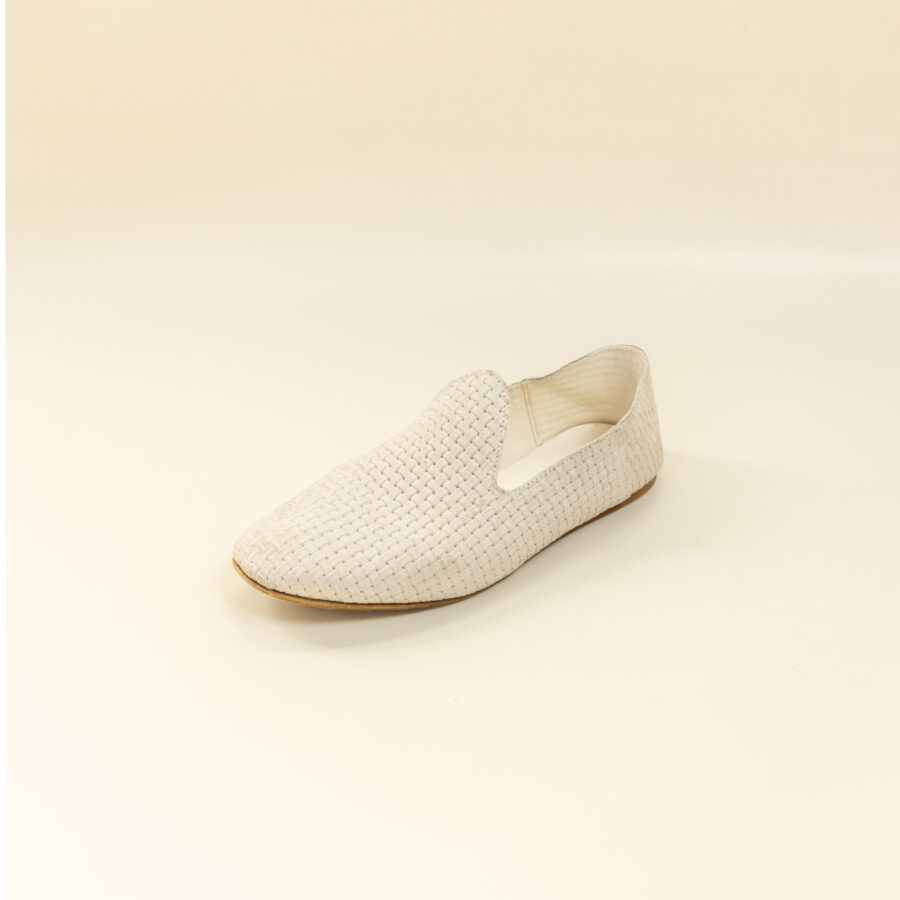 Mocassins slippers · daim tressé beige – Image 2