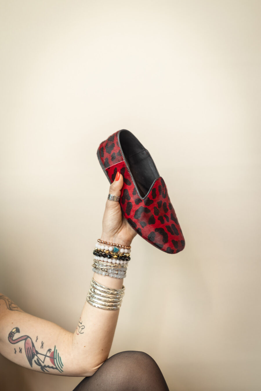Mocassins slippers · léopard rouge – Image 3