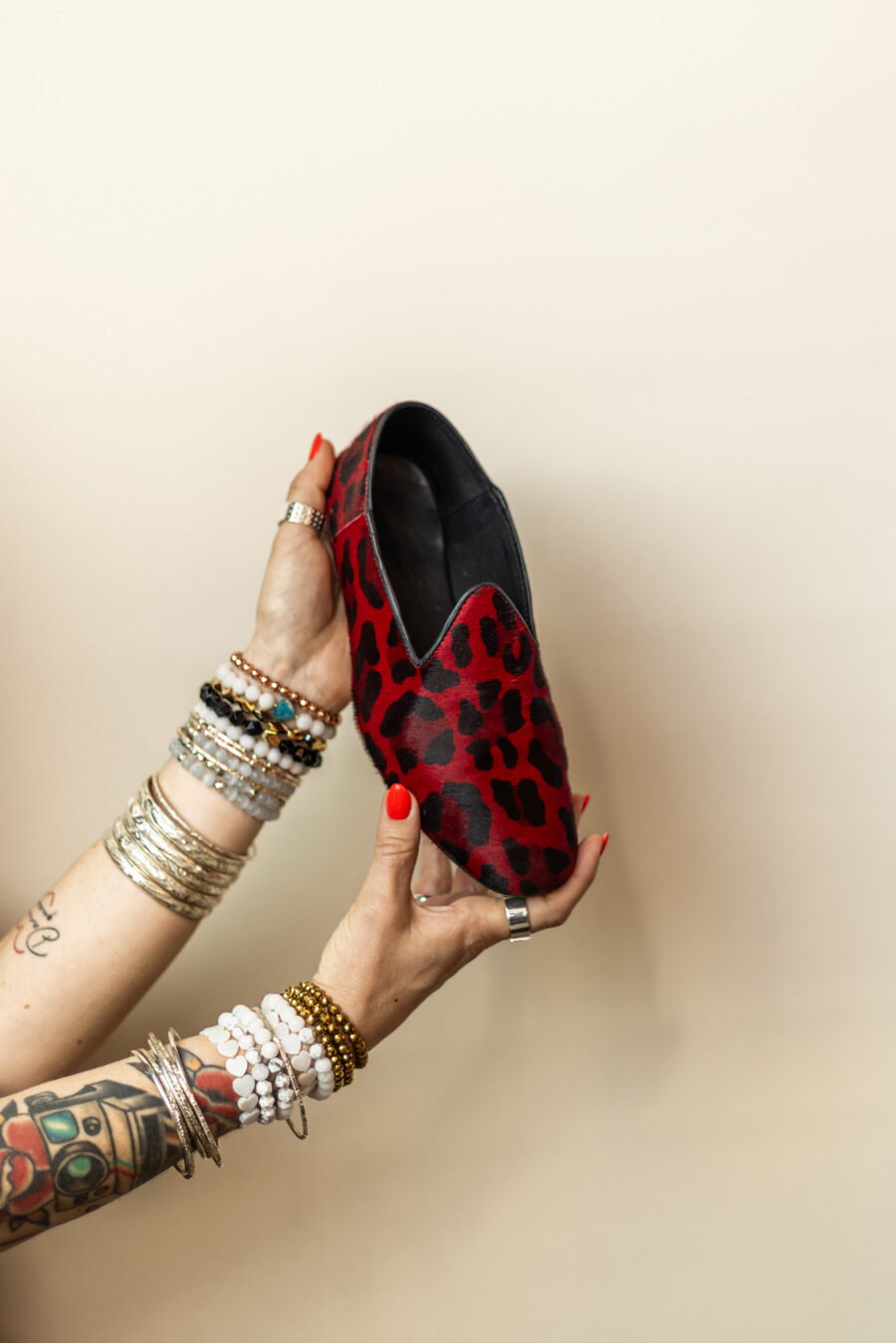 Mocassins slippers · léopard rouge – Image 4