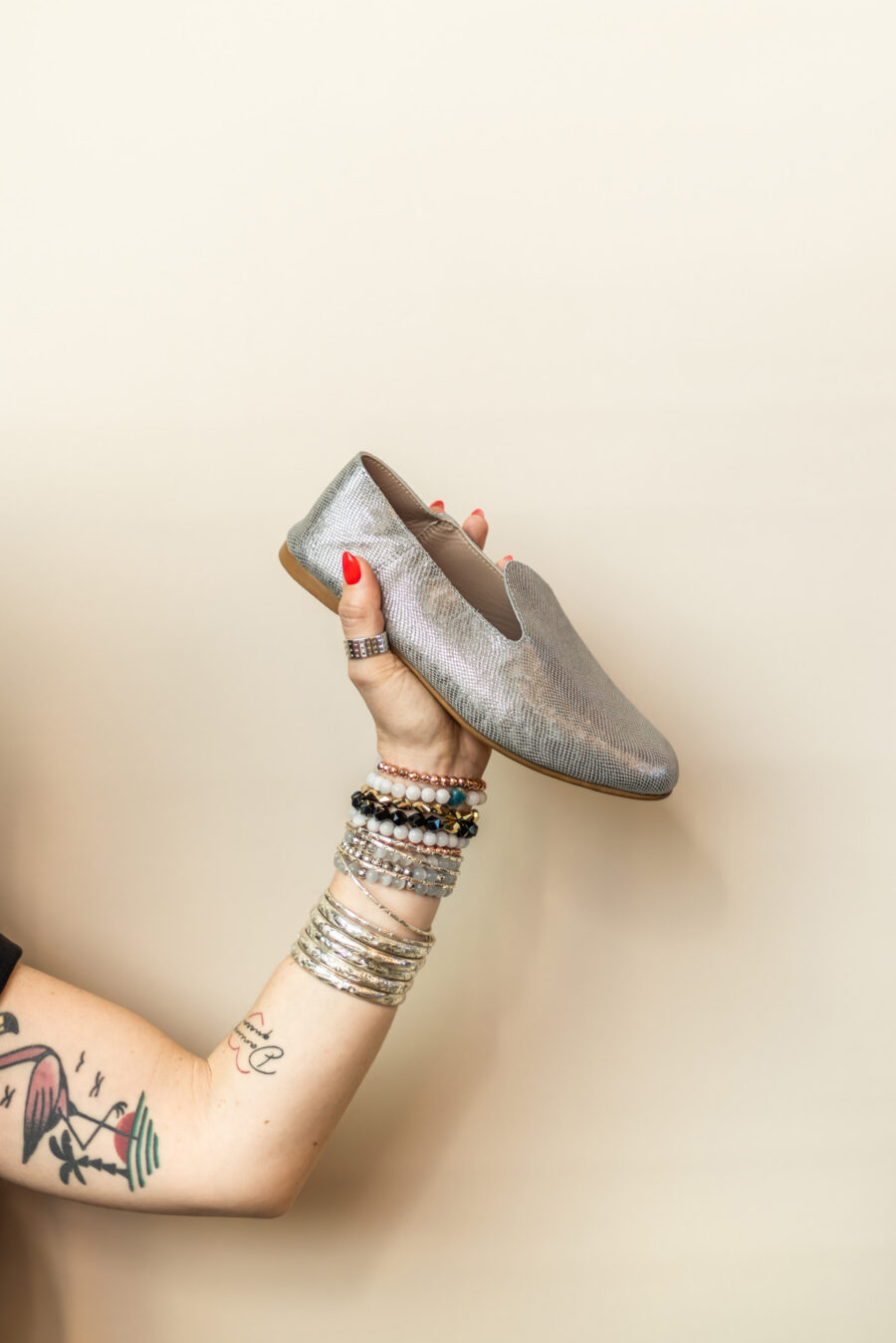 Mocassins slippers · argent serpent – Image 2