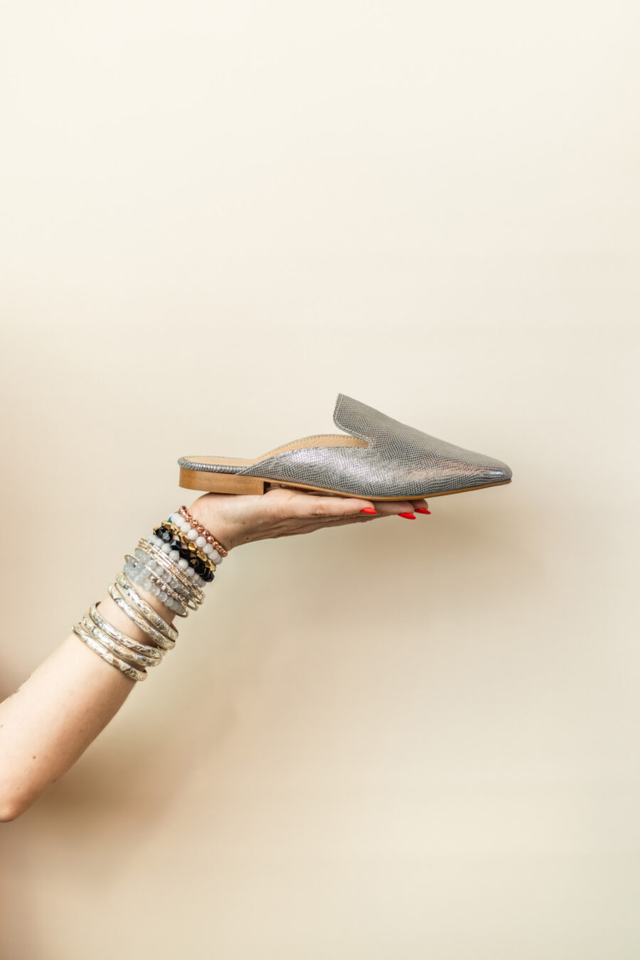 Mules · serpent argent