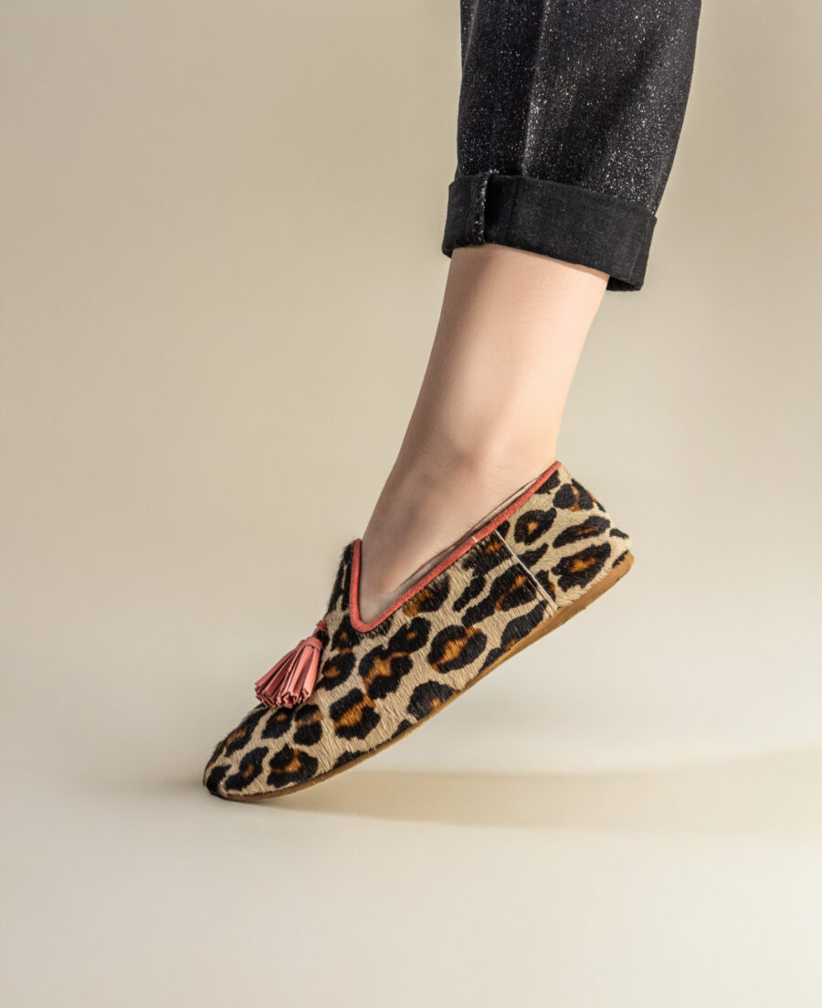 Mocassins slippers ·  léopard & rose – Image 5