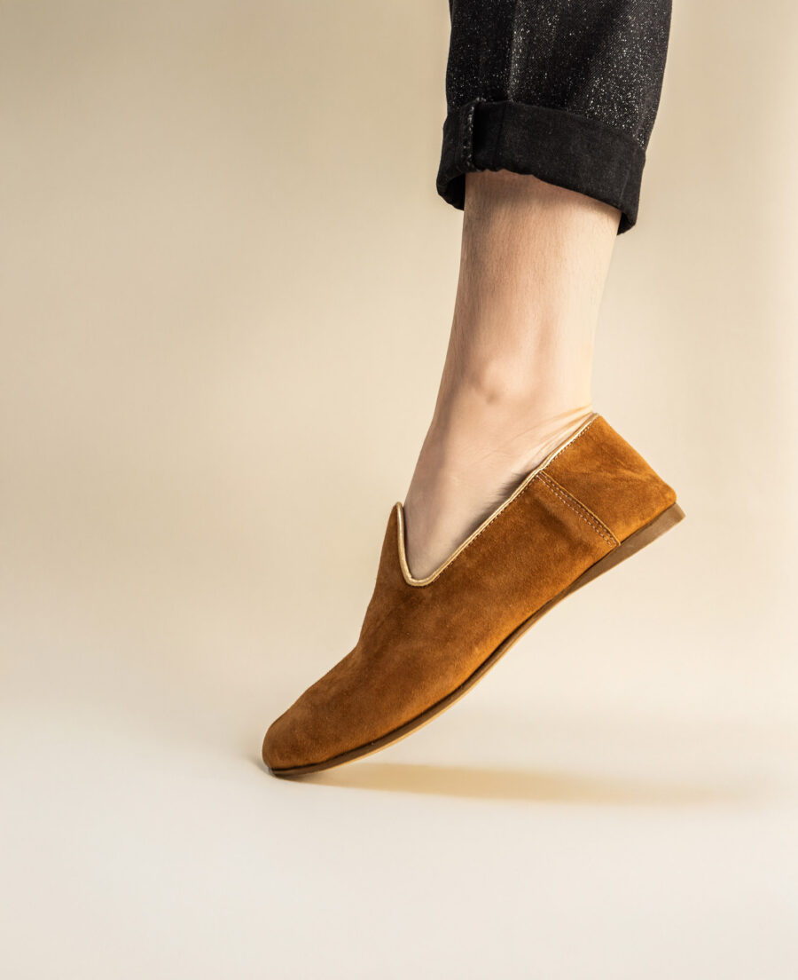 Mocassins slippers · cognac doré – Image 2