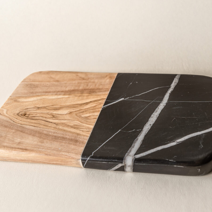 Planche apéritive · Marbre noir berbère & bois d’olivier – Image 3
