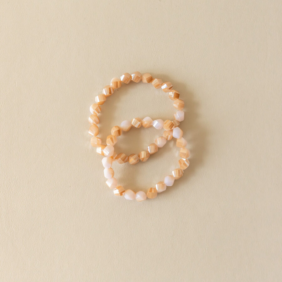 Bracelet cristal · beige nude marbré – Image 3
