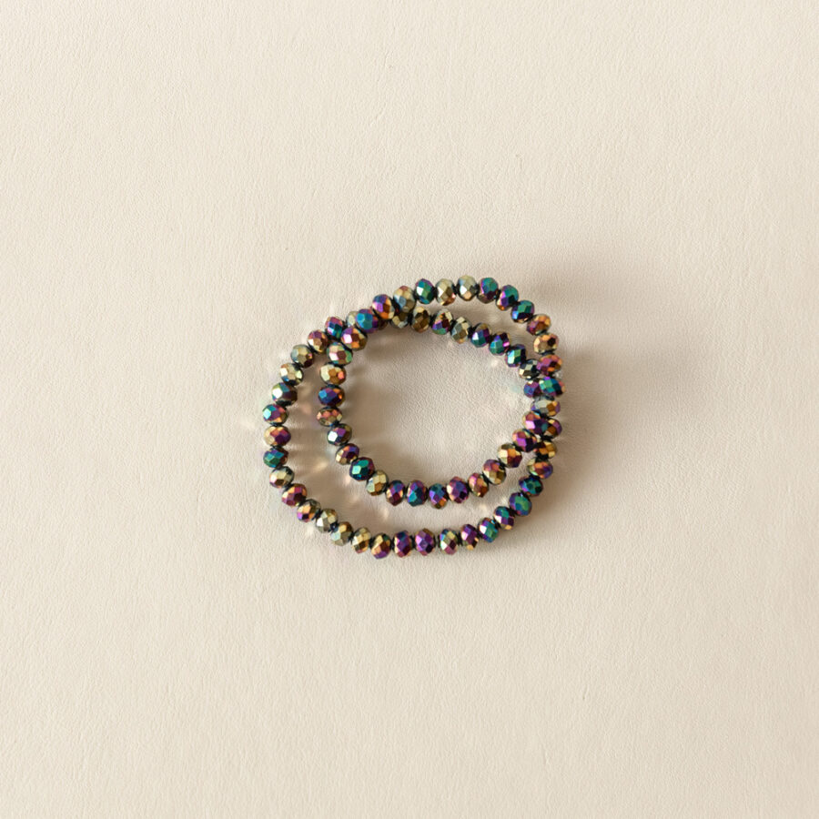 Bracelet cristal · duo mère/fille multicolors