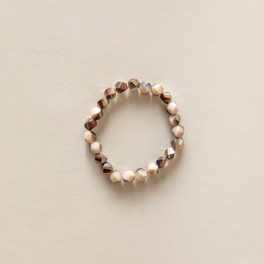 Bracelet cristal · beige nude irisé