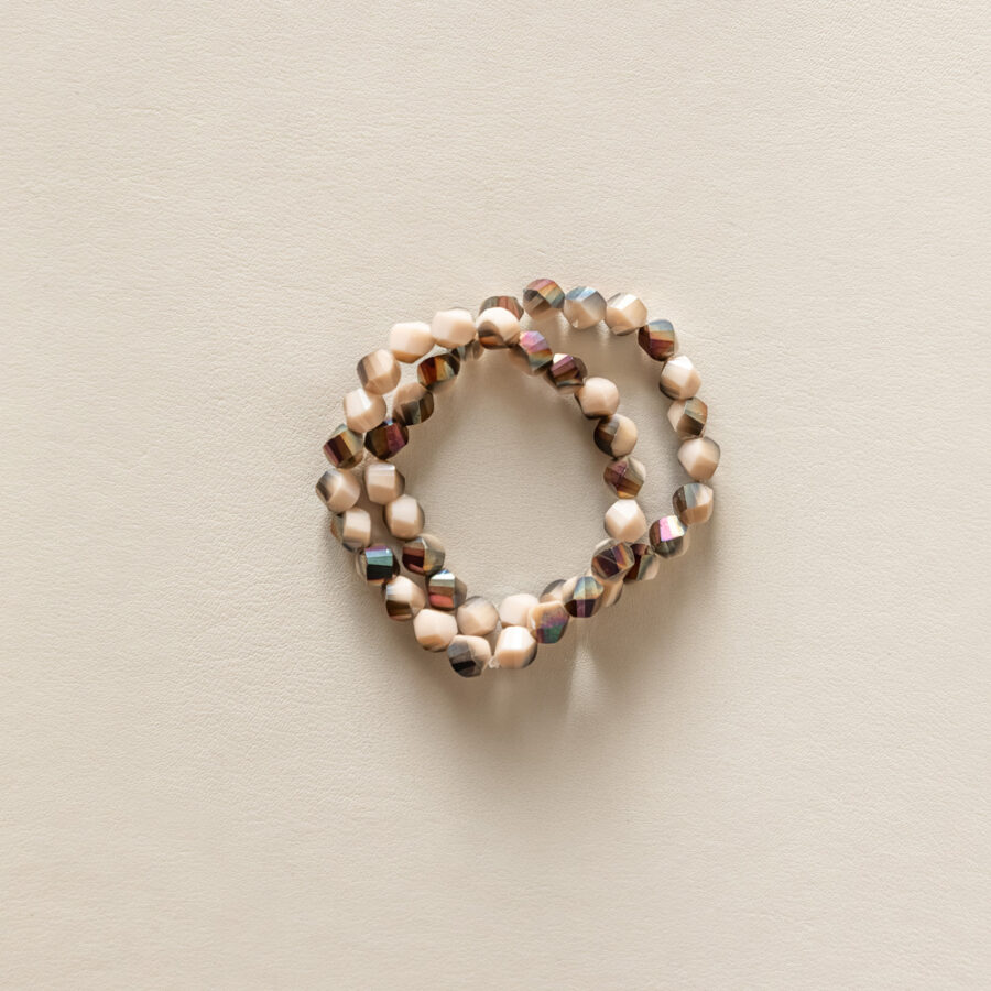 Bracelet cristal · beige nude irisé – Image 2