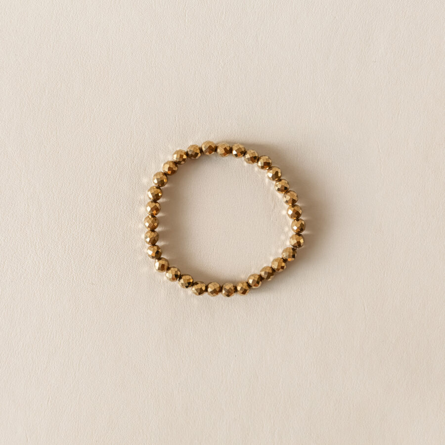 Bracelet femme – hématite chromée dorée