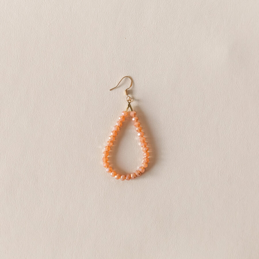Boucles d'oreilles cristal · corail – Image 3