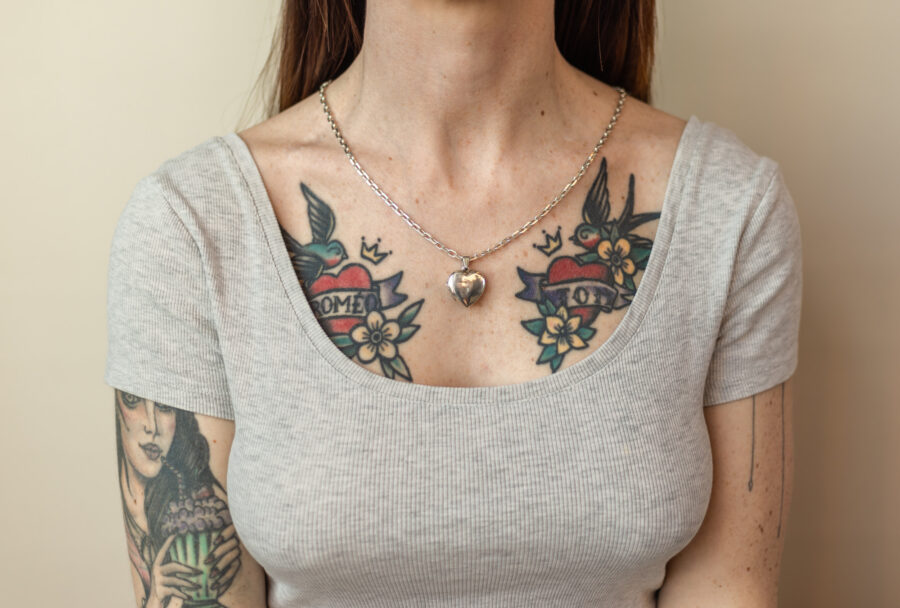 Ensemble Rock my heart · médaillon & chaîne