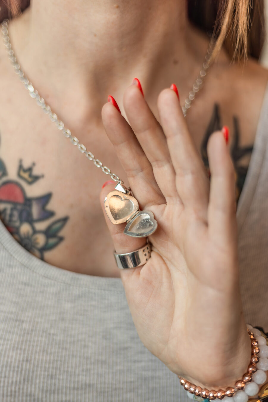 Ensemble Rock my heart · médaillon & chaîne – Image 3