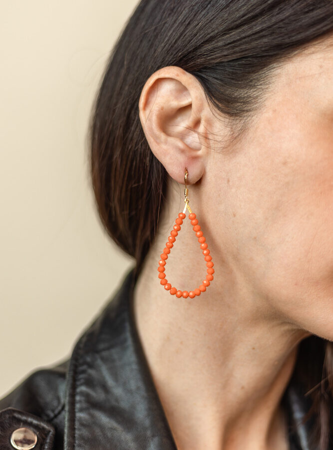 Boucles d'oreilles · orange