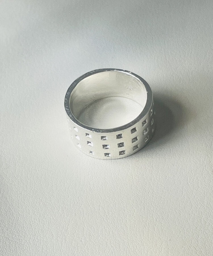 Trame · Anneau en argent 925 • Mixte