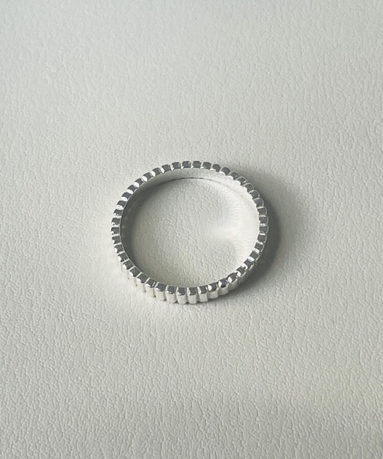 Bague rainurée · en argent 925 • Mixte