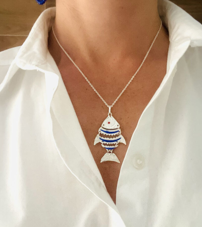 Médaillon le poisson porte bonheur