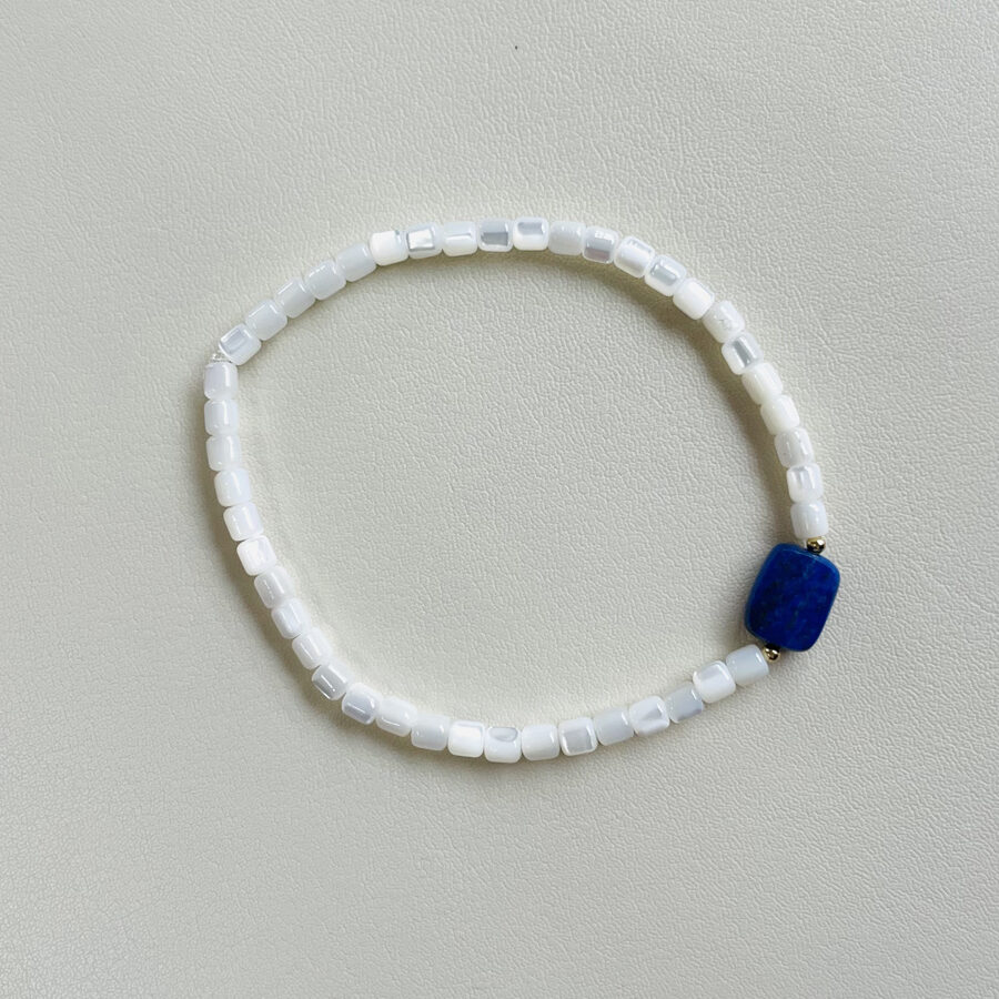 Bracelet nacre  · lapis lazuli