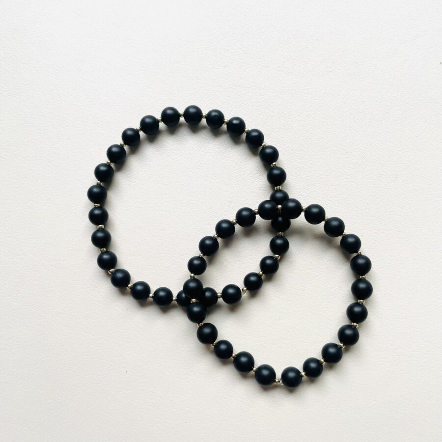 Duo père & fils – agate noire