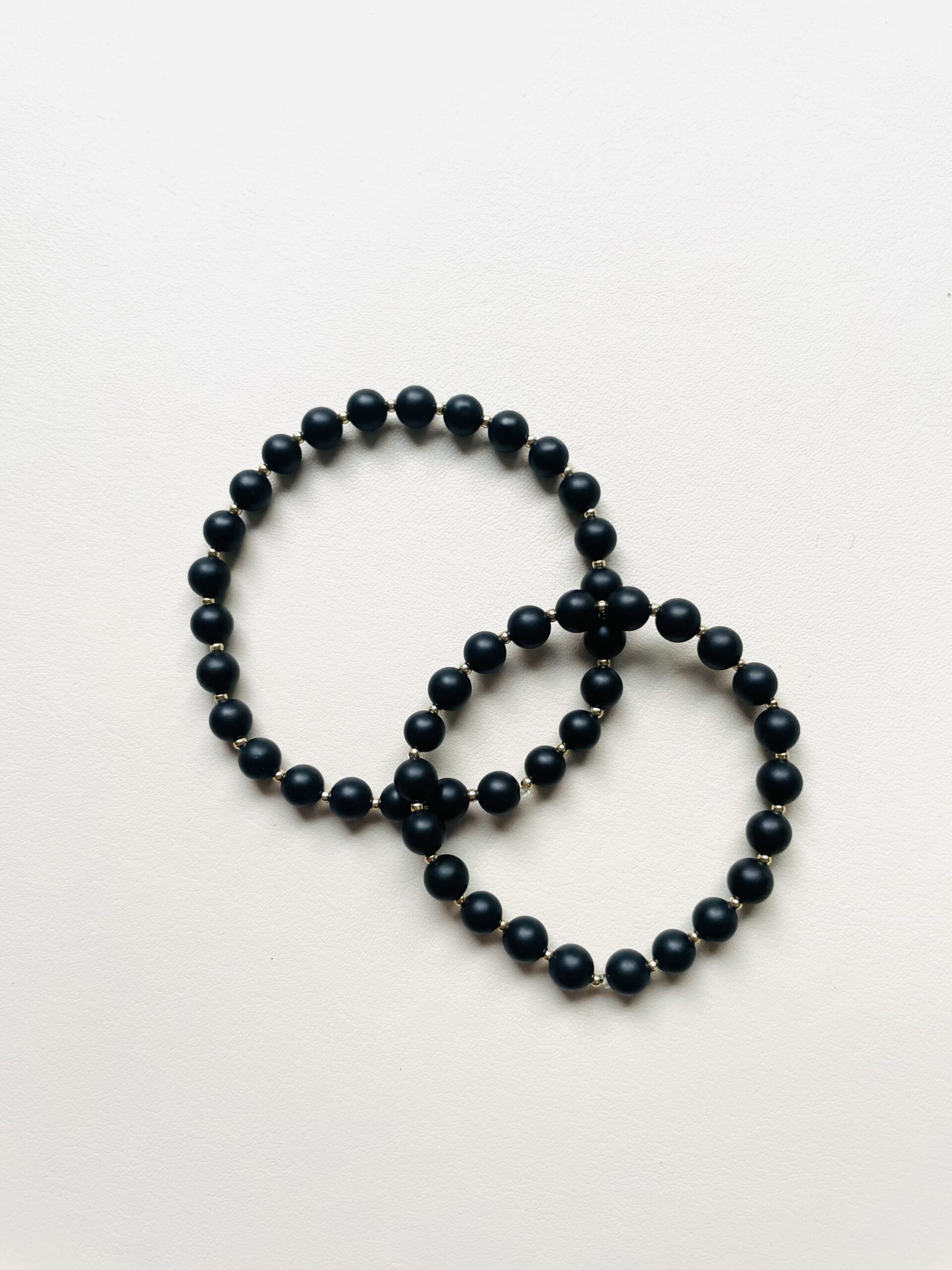 Duo père & fils – agate noire