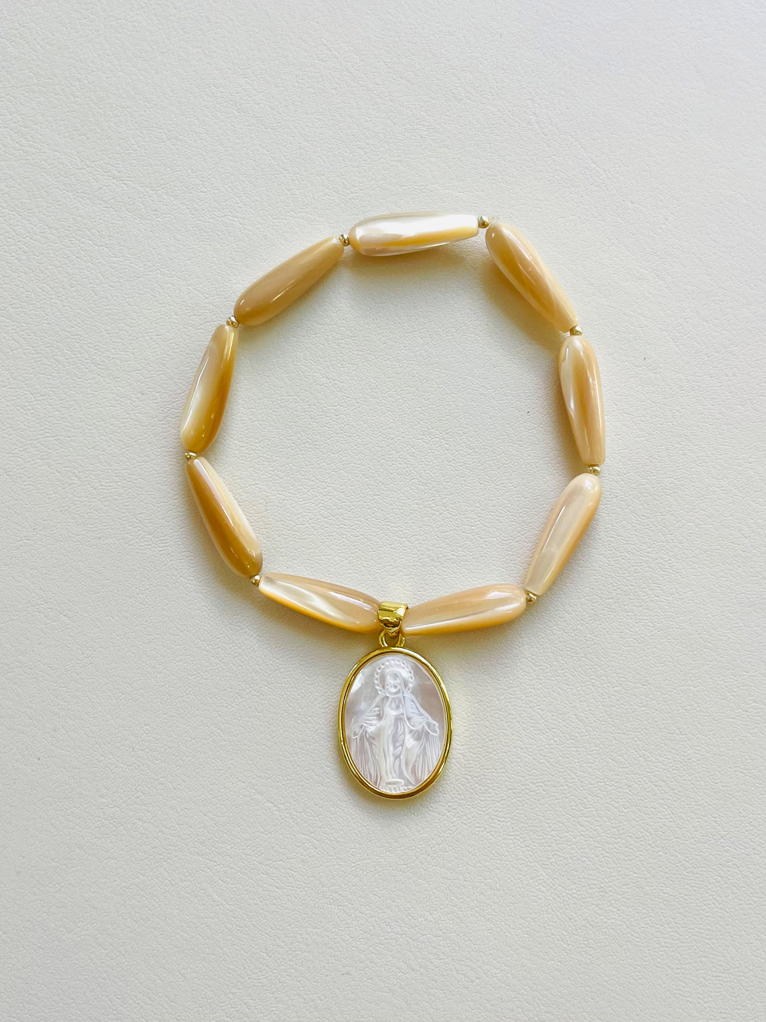 Bracelet TALISMAN · médaillon sacré coeur doré